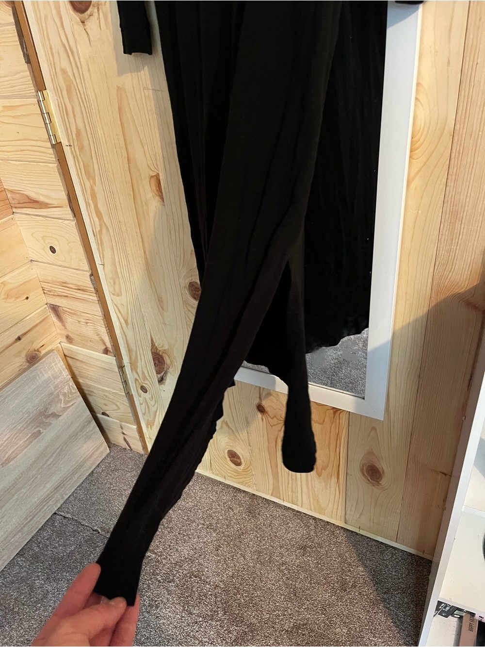 Rapsodia Peruvian Cotton Linen Knit Black Dress - Picture 3 of 6